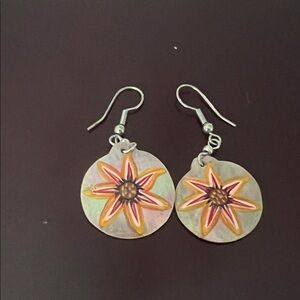 Floral Silver Earrings